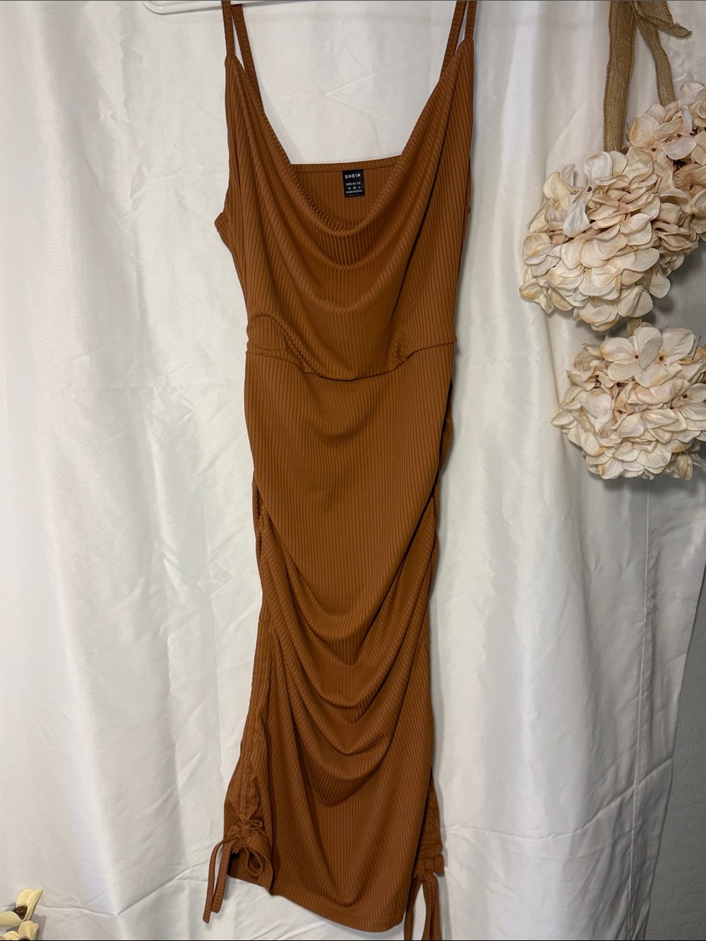SHEIN Ribbed Dress - Tan